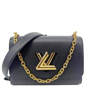 Louis Vuitton  Twist MM Epi Leather Chain Shoulder Bag Black